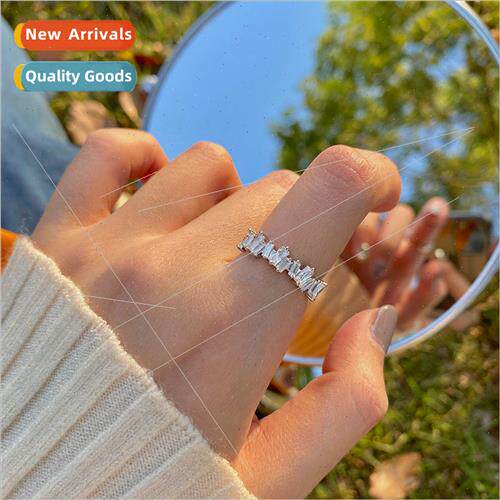 Gentle French ins super flash zirconia ring female hundred w