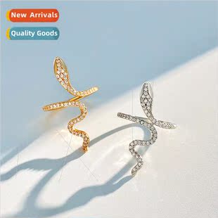 Fashion Europe micro-set zirconia winding small snake ring n