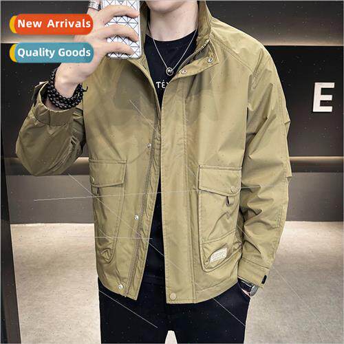 Men 2023 new jacket men spring fall  nd handsome tops high-e
