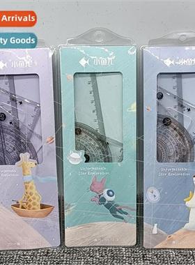 ttle fish set ruler students plastic ruler triangle ruler pr