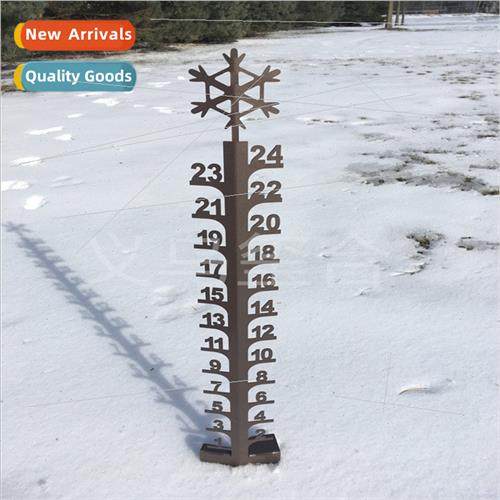 New Snowflake 24 Snow Gauge Snowmobile Garden Yard Snow Gaug