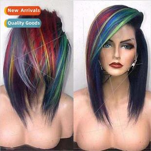 Color COSPLAY Parted High Wig Short Europe Temperature