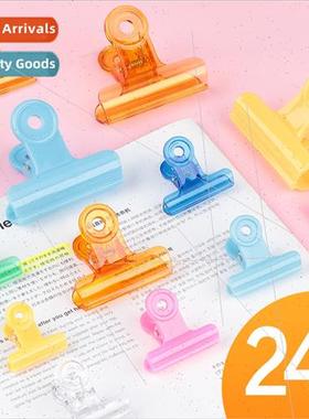 Colorful small clip tube colorful ticket folder transparent