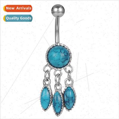 Piercing Jewelry Dreamcatcher Turquoise Tassel Belly Button