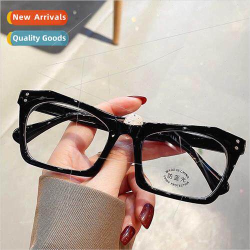 New retro cat eye vegan black frame anti blue light glasses