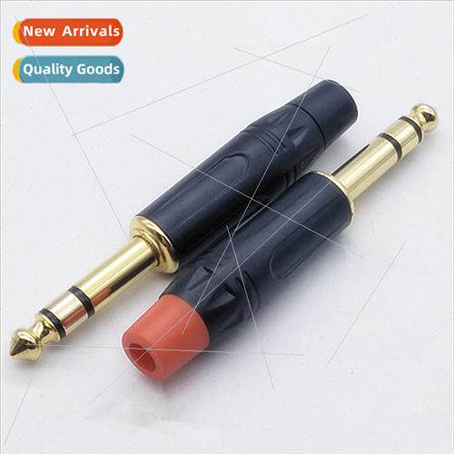 New 6.5/ 6.35 Dual Voice Audio Plug Large 3-pole Gold-plated