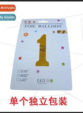 32 inch number balloon paper card individually wrapped numbe
