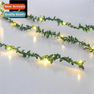 rattan lights leaves string Ivy