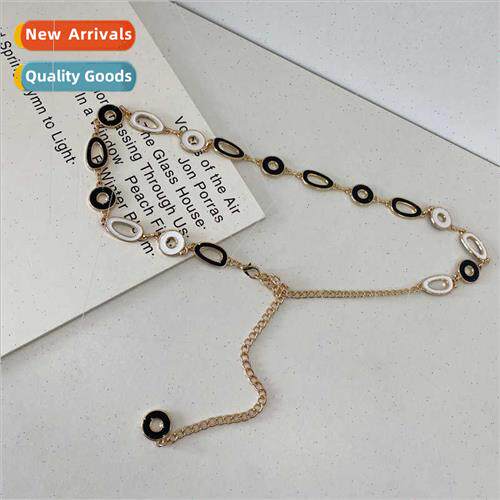 Waist Chain Women Dress Metal Double ded Oval Connection Fas