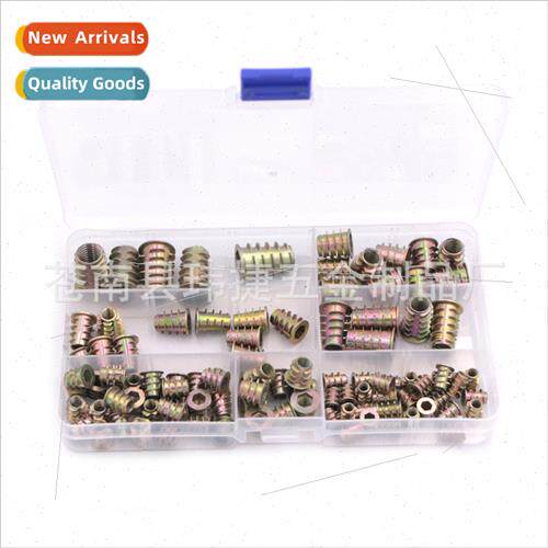 100Pcs Iron Galvanized Insert Wood Nut Hex Drive Head Furnur