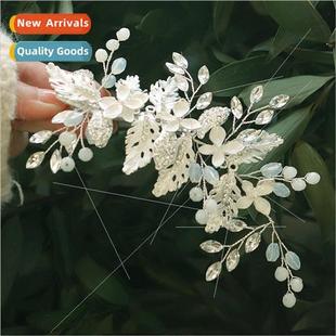 hair accessories handmade New alloy bridal beaded flo Europe
