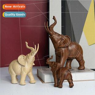 resin crafts home Wood living elephant decorations roo grain