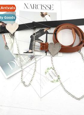 Belt love chain jeans su accessories Korean retro fashion nd