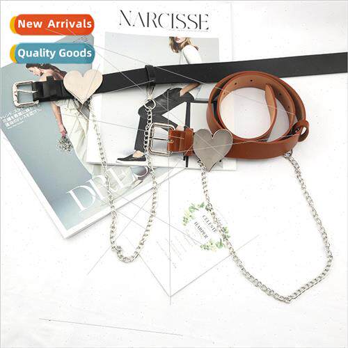 Belt love chain jeans su accessories Korean retro fashion nd