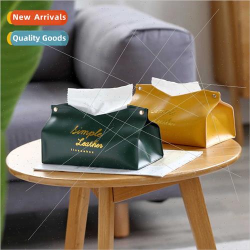 Leather bathroom tissue box drawer box living room office di