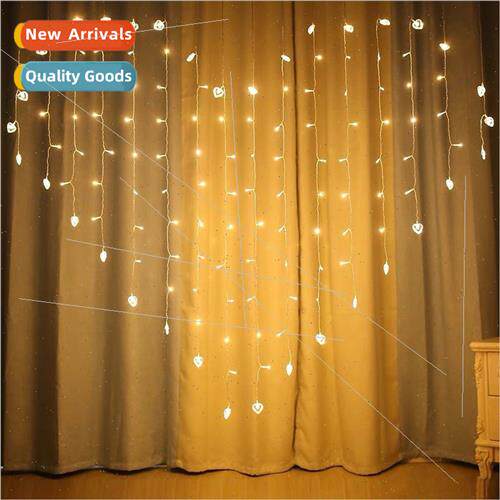 New heart-shaped love led curtain lights ice bar Christmas w