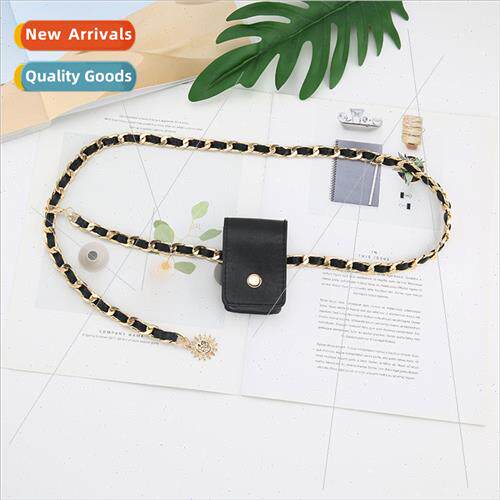 French vintage chain braided waist chain female dress fashio
