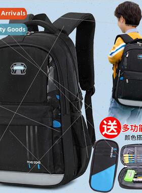 Korea schoolbag boys 3-6 grades backpack large capacy should