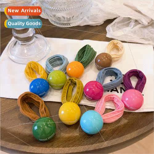 simple colorful balls hair ring new high elastic towel ring