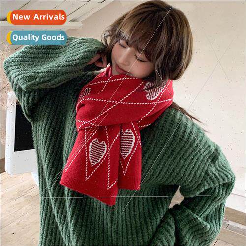 Scarf female fall winter Korean  love plaid multifunctional