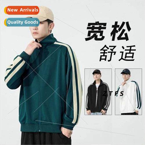 Autumn new solid color tide baseball su men tops couple loos