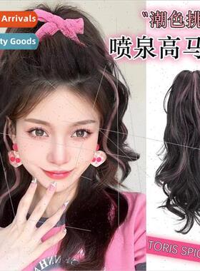 mulated Hair Ponytail Women Hair Scratch Clip High Cranial T