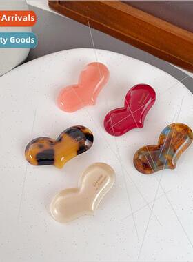 Vintage Acetate Irregular Heart de Hair Clips Female Forehea