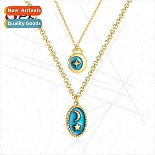 Wind Stacking Titanium Steel Pendant Double Octopus Layered