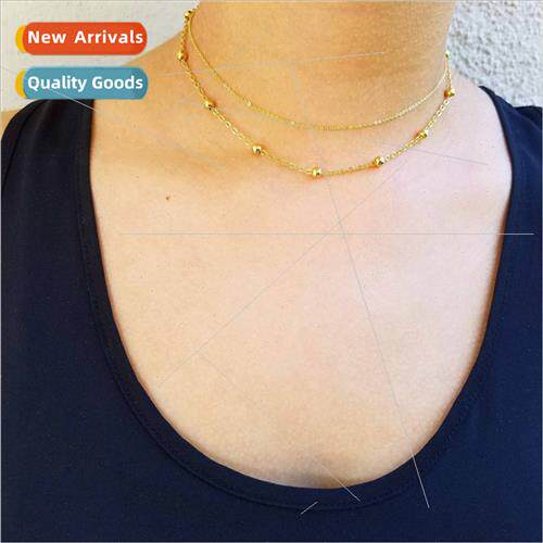 Europe Fashion mple Layered Chain Jewelry Women Handmade Dou