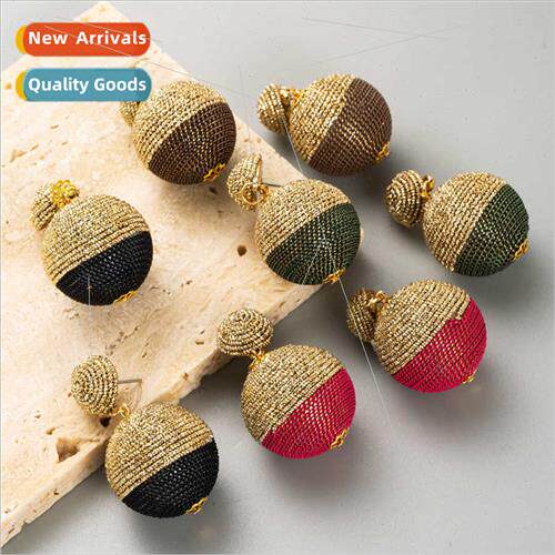 Europe fashion new earrings retro alloy heavy duty size roun
