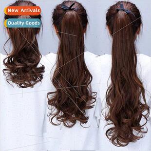 Pear Ponytail Curly Hair Women Fluffy Tieback Tieable High L