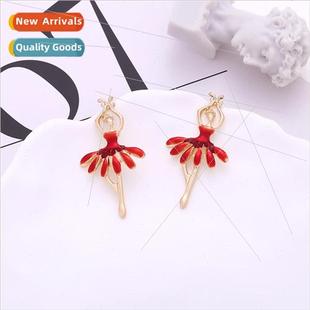 dancing design girl earrings cut Korean personalized fashion