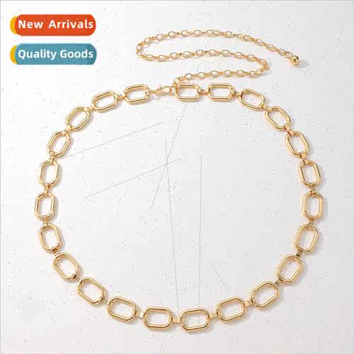 2023 Women Geometric Oval Circle Metal Peplum mple Fashion P