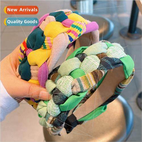 Korean jewelry retro ins hundred out twist braid cross fairy