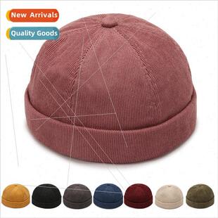 New hat tide melon skin cap Japanese brimless landlord cap f