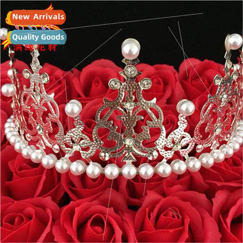 Gold-plated diamond crown flower bouquet gift box decoration