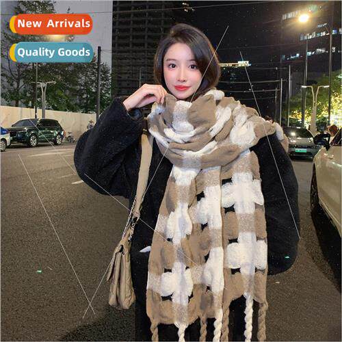 2022 new hollowed out flowers twist braid scarf fashion wild