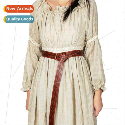 Medieval Peyote O-Ring Embossed Belt 190cm Viking Celtic Bat