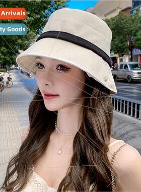 2023 Korean  spring fall new hat female senior sense pearl d