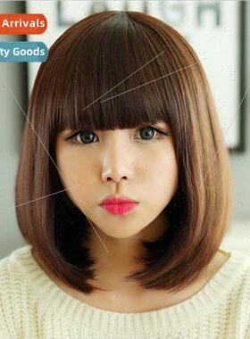 daily wigs 适用women o head cute short chemical fiber headge