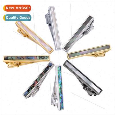 Premium natural pearl shell tie clip deep sea abalone mother