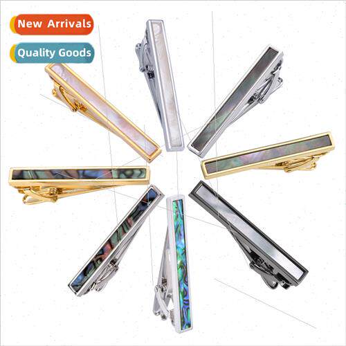 Premium natural pearl shell tie clip deep sea abalone mother