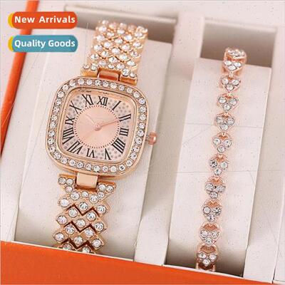 Fashion Roman pattern diamond-set ladies watches women watch