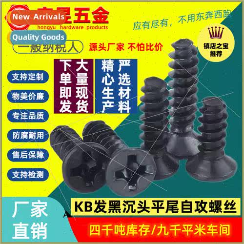 KB blackened flat tail tapping screws Phillips flat head fla