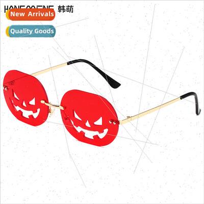 new Europe Halloween pumpkin irregular sunglasses personaliz