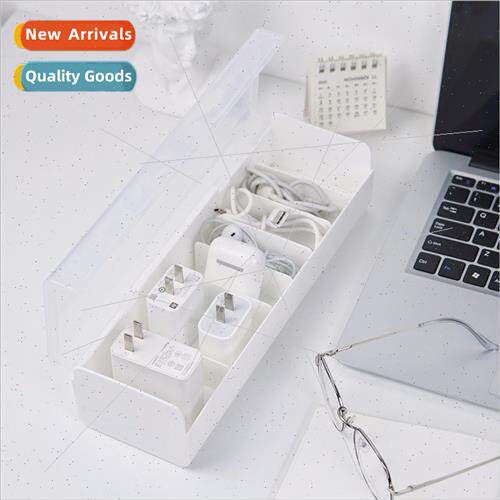 Desktop data cable organizer box cell phone charger charging