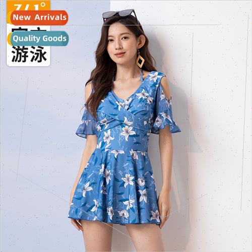 Skirt one-piece swimsu womens  2023 new soak in the hot spri