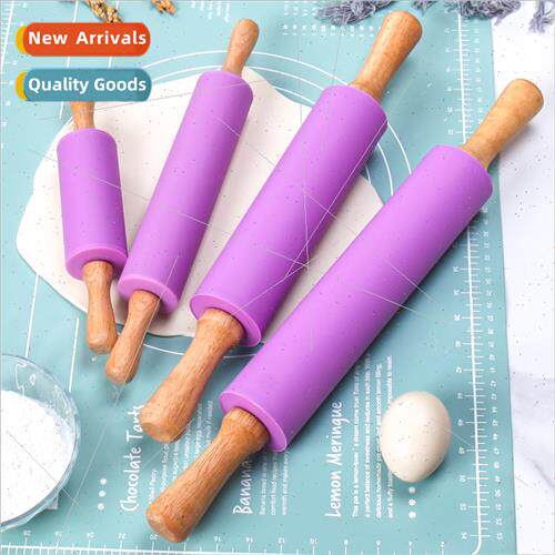 Household solid wood silicone rolling pin rolling dumpling s