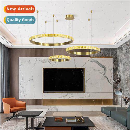 Scandinavian light luxury circle living room chandelier desi