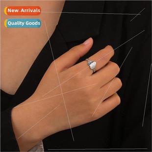 Sapphire Letter Ring Europe Peach Heart che Stainles Fashion